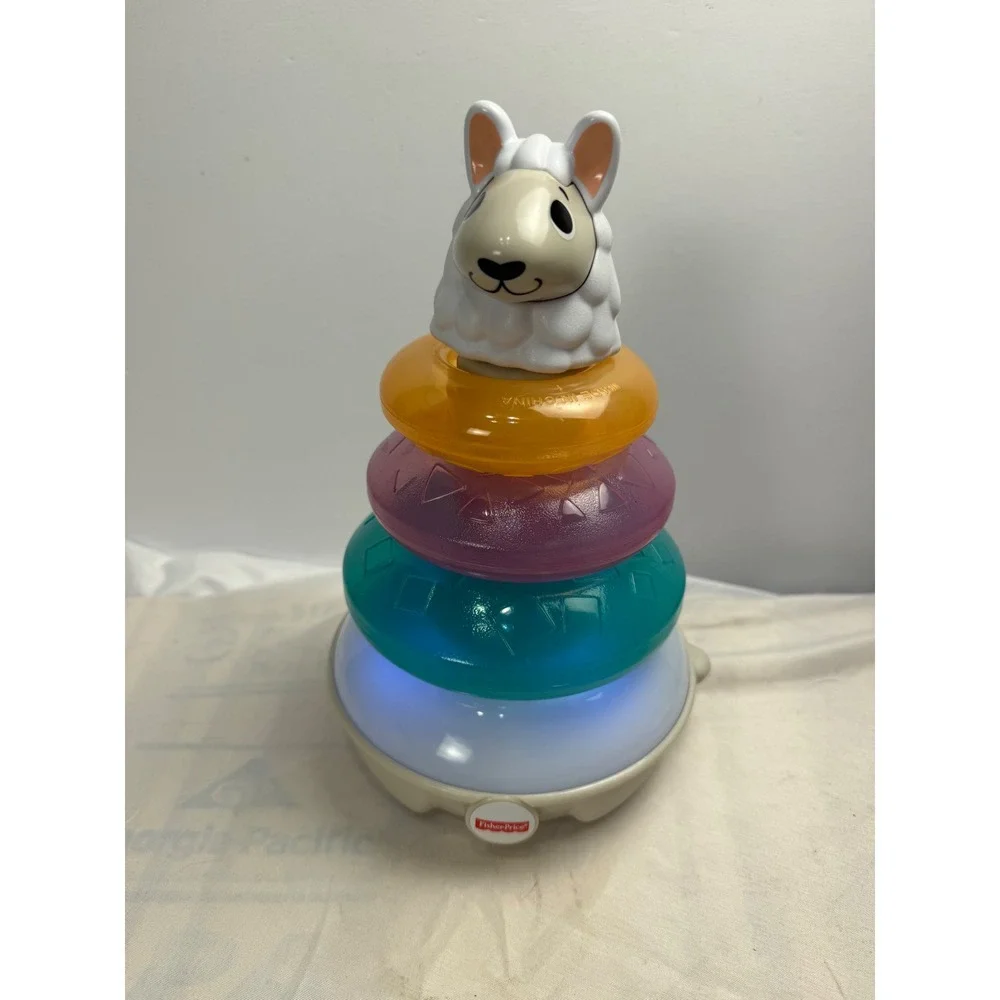 Fisher-Price Linkimals Lights & Colors Llama Interactive Stacking Toy GJB15
